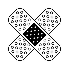 adhesive bandages healthcare related icon image vector illustration design
