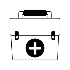 first aid kit healthcare related icon image vector illustration design