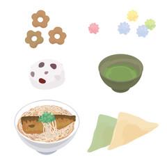 京都　名物　イラスト