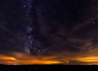 Foto auf Acrylglas View of Milky way from Spain. © estionx