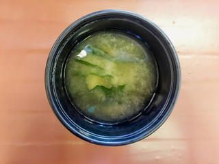 bowl of miso soup, Japan food