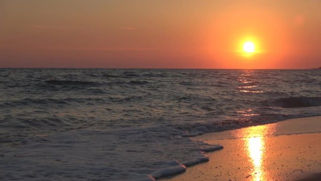 Sea at the sunset