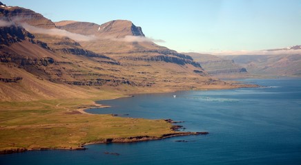 Icelandic landscape from the air