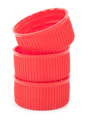 Red  plastic stoppers