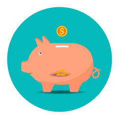 Piggy bank icon