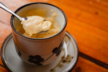 Steamed egg.