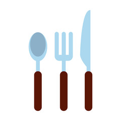 spoon fork knife cutlery icon image vector illustration design