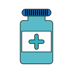 pill bottle healthcare related icon image vector illustration design 