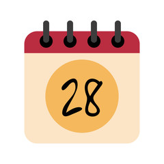 calendar 28 icon image vector illustration design 