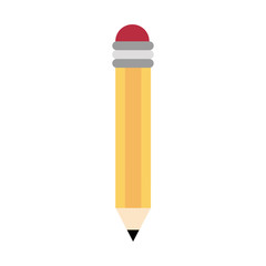 pencil with eraser icon image vector illustration design 