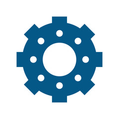 single gear icon image vector illustration design 
