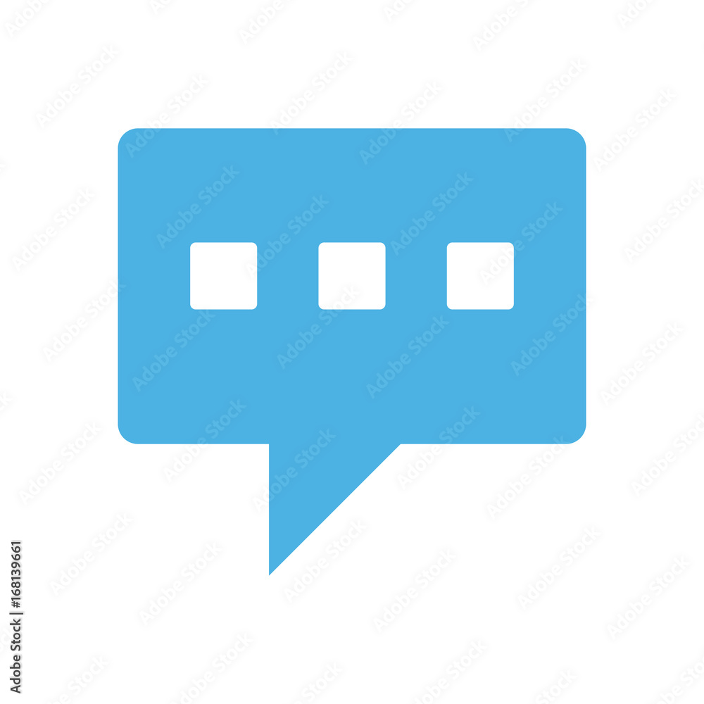 Poster conversation bubble mobile messaging icon image vector illustration design