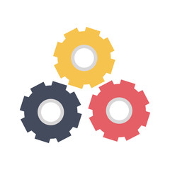 three gears icon image vector illustration design  