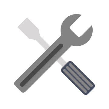 wrench and screwdriver icon image vector illustration design 