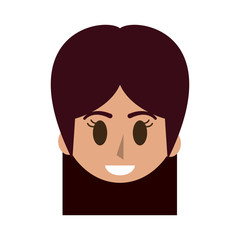 happy woman cartoon icon image vector illustration design 