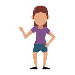 woman lifting hand avatar icon image vector illustration design  