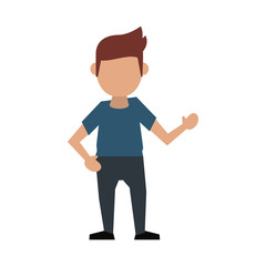 man lifting hand  avatar icon image vector illustration design  