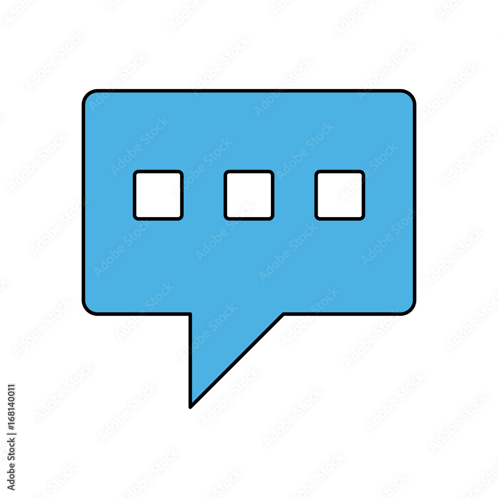 Poster conversation bubble mobile messaging icon image vector illustration design