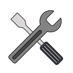 wrench and screwdriver icon image vector illustration design 