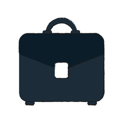 Colorful briefcase doodle over white background vector illustration