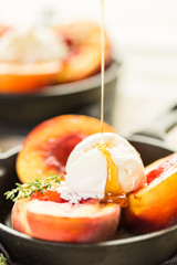 Grilled peaches