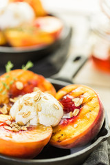 Grilled peaches