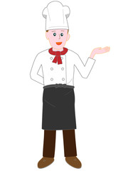 レストランのコックのポーズ