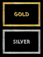 Cinema silver and gold shape frame