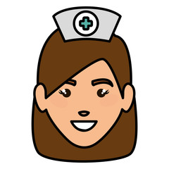 woman nurse avatar character vector illustration design