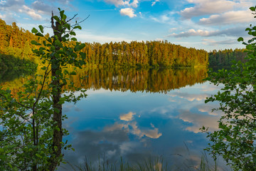 Summer evening on the Paukjarv lake, Estonia