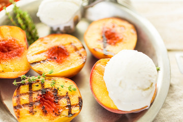 Grilled peaches