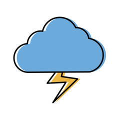 cloud and thunder icon