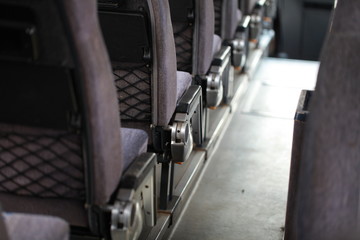 Chairs in the tourist bus