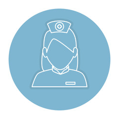 woman nurse avatar character vector illustration design
