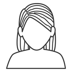 beautiful woman shirtless avatar character vector illustration design