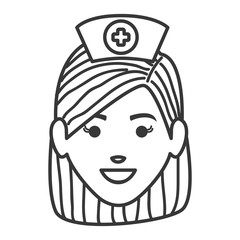 woman nurse avatar character vector illustration design