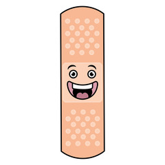 cure band kawaii character vector illustration design