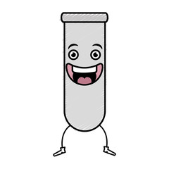 tube test kawaii character vector illustration design