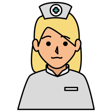 woman nurse avatar character vector illustration design
