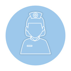 woman nurse avatar character vector illustration design