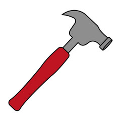 hammer tool isolated icon vector illustration design