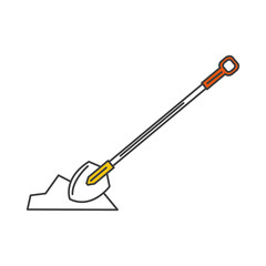 shovel construction isolated icon vector illustration design