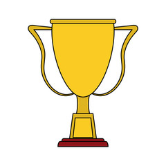trophy cup icon image vector illustration design 