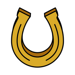 horseshoe saint patrick icon vector illustration design