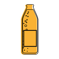 glass bottle icon image vector illustration design  yellow color