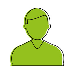 man avatar icon image vector illustration design  green color