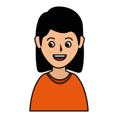 beautiful woman avatar character vector illustration design