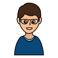 young man avatar character vector illustration design