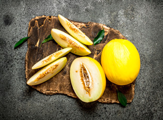 Ripe melon .