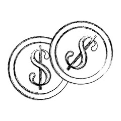 Fototapeta premium coin money isolated icon vector illustration design